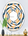 Abstract Retro Design III - Modern Round or Oval Wall Mirror - Whirl