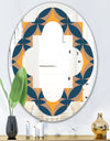 Abstract Retro Design III - Modern Round or Oval Wall Mirror - Quatrefoil