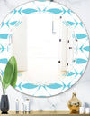 Abstract Retro Geometrical Design III - Modern Round or Oval Wall Mirror - Triple C
