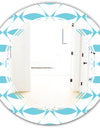 Abstract Retro Geometrical Design III - Modern Round or Oval Wall Mirror - Triple C