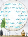 Abstract Retro Geometrical Design III - Modern Round or Oval Wall Mirror - Whirl
