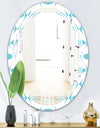 Abstract Retro Geometrical Design III - Modern Round or Oval Wall Mirror - Triple C