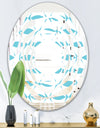 Abstract Retro Geometrical Design III - Modern Round or Oval Wall Mirror - Whirl