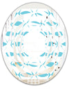 Abstract Retro Geometrical Design III - Modern Round or Oval Wall Mirror - Whirl
