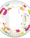 Retro Circular Design II - Modern Round or Oval Wall Mirror - Space