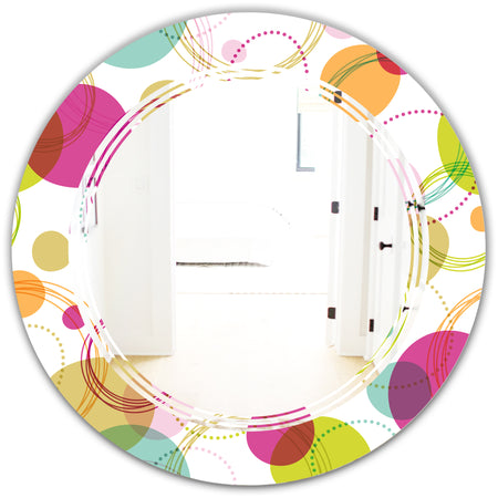 Retro Circular Design II - Modern Round or Oval Wall Mirror - Triple C