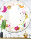 Retro Circular Design II - Modern Round or Oval Wall Mirror - Quatrefoil