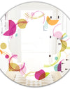 Retro Circular Design II - Modern Round or Oval Wall Mirror - Quatrefoil