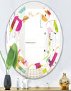 Retro Circular Design II - Modern Round or Oval Wall Mirror - Space