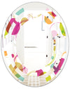 Retro Circular Design II - Modern Round or Oval Wall Mirror - Space