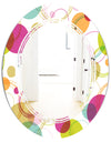 Retro Circular Design II - Modern Round or Oval Wall Mirror - Triple C