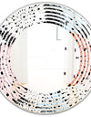 Retro Abstract Flower Design I - Modern Round or Oval Wall Mirror - Wave