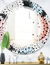 Retro Abstract Flower Design I - Modern Round or Oval Wall Mirror - Triple C