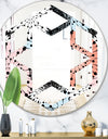 Retro Abstract Flower Design I - Modern Round or Oval Wall Mirror - Hexagon Star