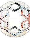 Retro Abstract Flower Design I - Modern Round or Oval Wall Mirror - Hexagon Star