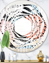 Retro Abstract Flower Design I - Modern Round or Oval Wall Mirror - Whirl