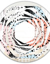 Retro Abstract Flower Design I - Modern Round or Oval Wall Mirror - Whirl