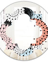Retro Abstract Flower Design I - Modern Round or Oval Wall Mirror - Quatrefoil