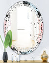 Retro Abstract Flower Design I - Modern Round or Oval Wall Mirror - Triple C