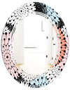 Retro Abstract Flower Design I - Modern Round or Oval Wall Mirror - Triple C