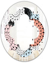 Retro Abstract Flower Design I - Modern Round or Oval Wall Mirror - Quatrefoil