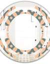 Retro Pattern Abstract Design IV - Modern Round or Oval Wall Mirror - Space