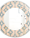 Retro Pattern Abstract Design IV - Modern Round or Oval Wall Mirror - Wave