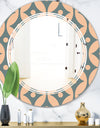 Retro Pattern Abstract Design IV - Modern Round or Oval Wall Mirror - Triple C