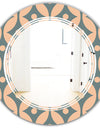 Retro Pattern Abstract Design IV - Modern Round or Oval Wall Mirror - Triple C