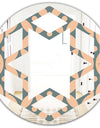 Retro Pattern Abstract Design IV - Modern Round or Oval Wall Mirror - Hexagon Star
