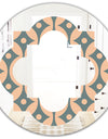 Retro Pattern Abstract Design IV - Modern Round or Oval Wall Mirror - Quatrefoil
