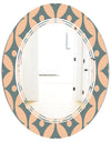Retro Pattern Abstract Design IV - Modern Round or Oval Wall Mirror - Triple C