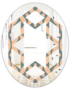 Retro Pattern Abstract Design IV - Modern Round or Oval Wall Mirror - Hexagon Star