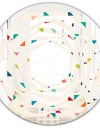 Abstract Triangular Retro Pattern I - Modern Round or Oval Wall Mirror - Whirl