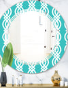 Retro Pattern Abstract Design VII - Modern Round or Oval Wall Mirror - Triple C