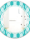 Retro Pattern Abstract Design VII - Modern Round or Oval Wall Mirror - Triple C