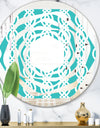 Retro Pattern Abstract Design VII - Modern Round or Oval Wall Mirror - Whirl