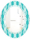 Retro Pattern Abstract Design VII - Modern Round or Oval Wall Mirror - Triple C