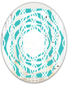 Retro Pattern Abstract Design VII - Modern Round or Oval Wall Mirror - Whirl