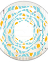 Retro Pattern Abstract Design I - Modern Round or Oval Wall Mirror - Whirl