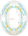 Retro Pattern Abstract Design I - Modern Round or Oval Wall Mirror - Space