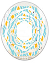 Retro Pattern Abstract Design I - Modern Round or Oval Wall Mirror - Whirl