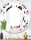 Circular Retro Pattern I - Modern Round or Oval Wall Mirror - Space