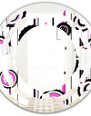 Circular Retro Pattern I - Modern Round or Oval Wall Mirror - Space