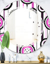 Circular Retro Pattern I - Modern Round or Oval Wall Mirror - Triple C