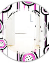 Circular Retro Pattern I - Modern Round or Oval Wall Mirror - Triple C