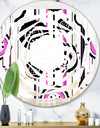 Circular Retro Pattern I - Modern Round or Oval Wall Mirror - Whirl