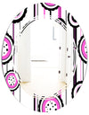 Circular Retro Pattern I - Modern Round or Oval Wall Mirror - Triple C