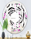 Circular Retro Pattern I - Modern Round or Oval Wall Mirror - Whirl