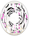 Circular Retro Pattern I - Modern Round or Oval Wall Mirror - Whirl